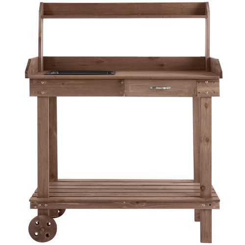 Wooden potting bench - wooden,