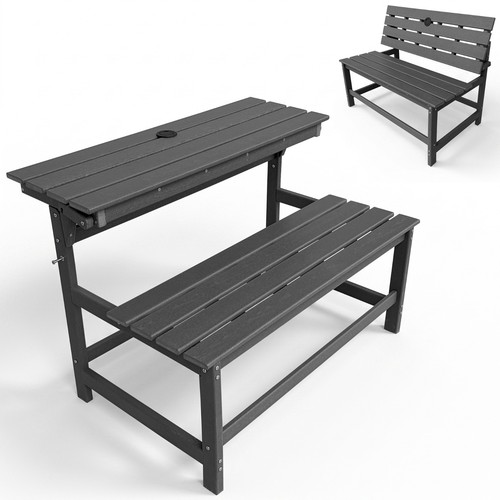 Hdpe convertible bench - hdpe, &