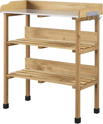Potting bench table metal - bench, w/metal