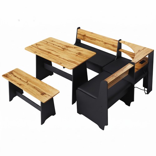 Dining table set with corner - with,