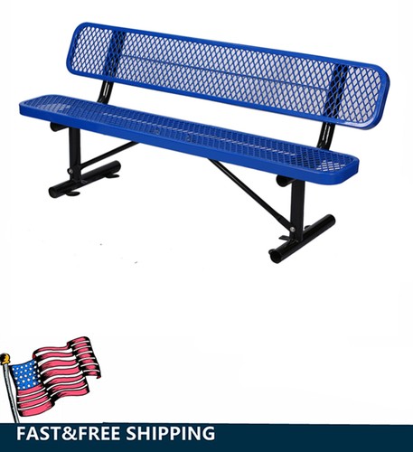 8ft outdoor steel bench with - bench,