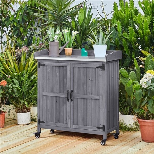 Garden potting bench - garden,