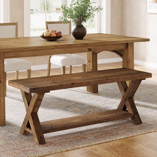 Solid wood dining bench - solid,