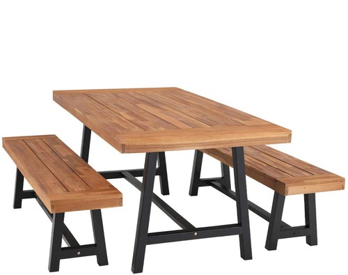 Outdoor table bench - table, set